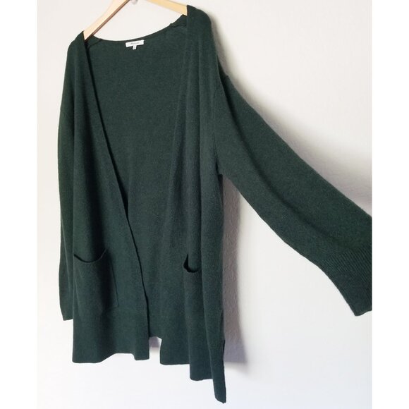 Madewell Kent Cardigan Sweater Coziest Yarn Wool Alpaca Blend Forest Green XL - Picture 6 of 15